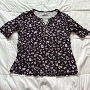 Vintage 90s Y2K Womens Size 1X Pink Hearts Short Sleeve T Shirt Tee Baddie Girly